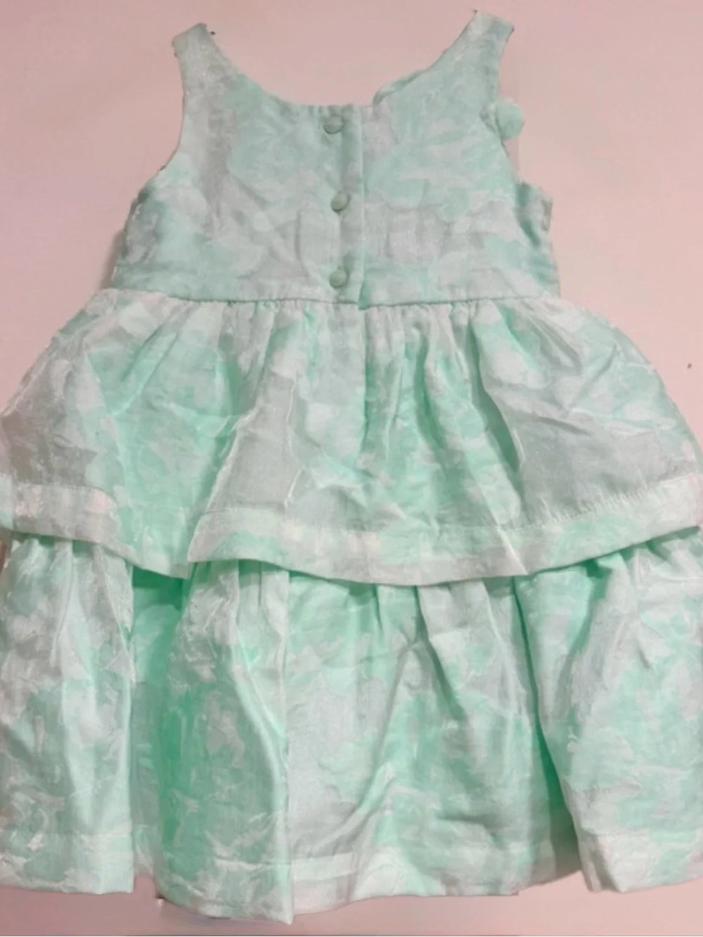 NEW Janie and Jack Mint Green Floral Special Occasion Dress - Size 12/18 months